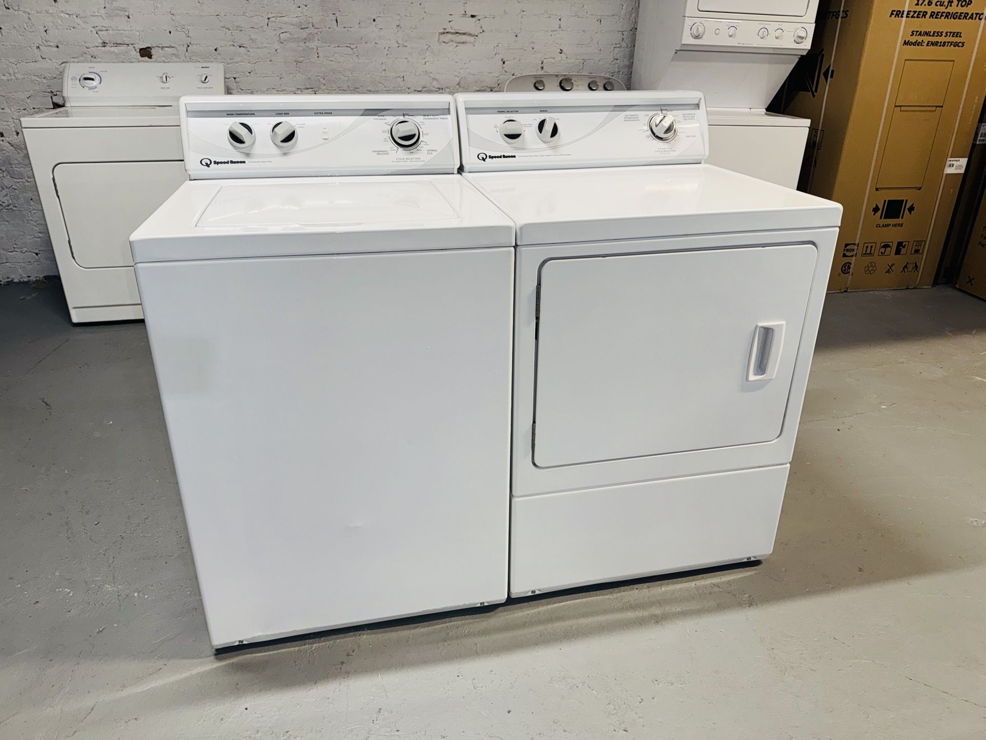 Speed ​​Queen electric washer and dryer, a receipt for a 90-day warranty