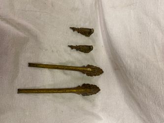 Antique brass desk parts