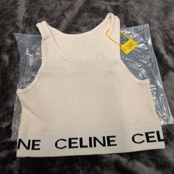 Celine Crop Top Woman's Size LARGE 