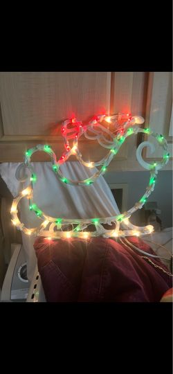 Christmas Sleigh Light-Up Silhouette Decoration