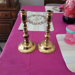 Antique Brass Candle Holders