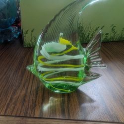 Hand Blown Glass Fish Figure 