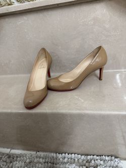 Christian Louboutin Nude Patent Leather Heels