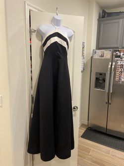 Holiday Fancy Black And White Dress 