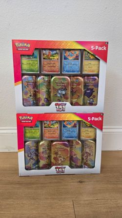 151 Mini Tin 5-pack Meowth & Magneton Pokemon Trading Card Game TCG