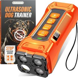 Dog Bark Deterrent Devices, Anti Barking Device 3X Ultrasonic Bark Control Device 50ft Range, Rechargeable & Safe Dog Training Tool for Quiet Walks an