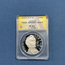 Silver 2009 /P Abraham Lincoln PR 69 Dcam