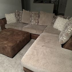 Living Room Couch And Ottoman 