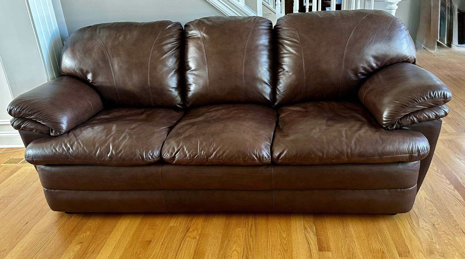 Brown Leather Couch