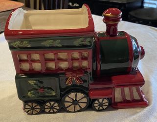 Tii Collections Ceramic Holiday Train Planter