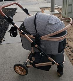 Dog / Cat stroller with detachable carrier!