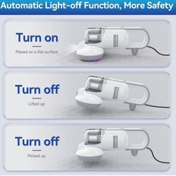 TASVAC Bed Vaccum Cleaner, Mattress Vacuum Corded, 2-in-1 Handheld Vacuum for Bed with 15Kpa Strong Suction and Low Noise, Vacuum of Bed Mattress Sofa