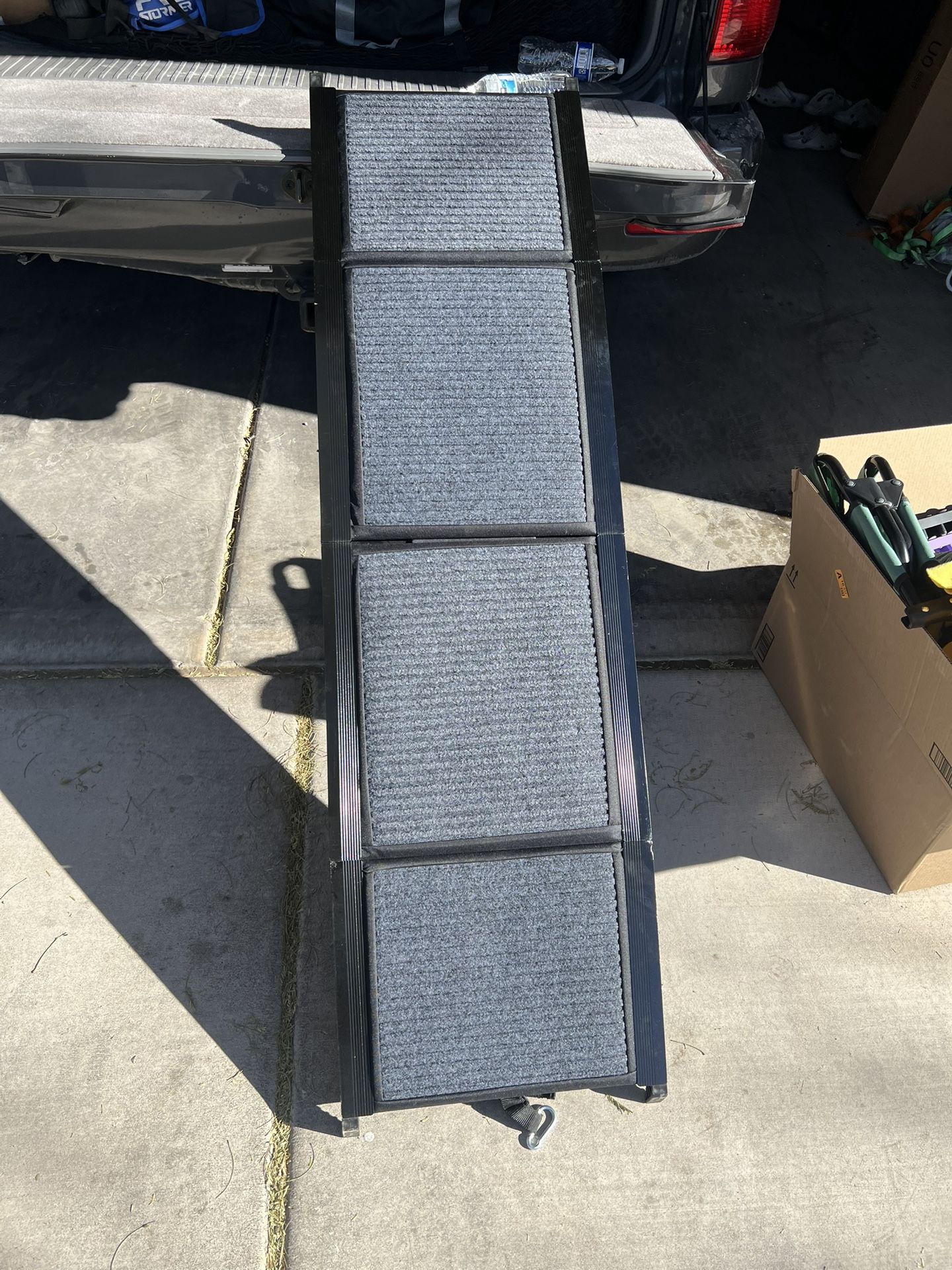 Dog Ramp for Car, 63'' Long 17'' Wide Pet Dog Car Ramps with Non-Slip Surface for Medium & Large & Old Dogs-Up to 220 LBS, Portable Folding Pet Stair