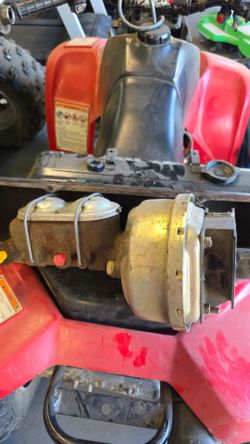 Brake master cylinder with booster front disc rear drum kit