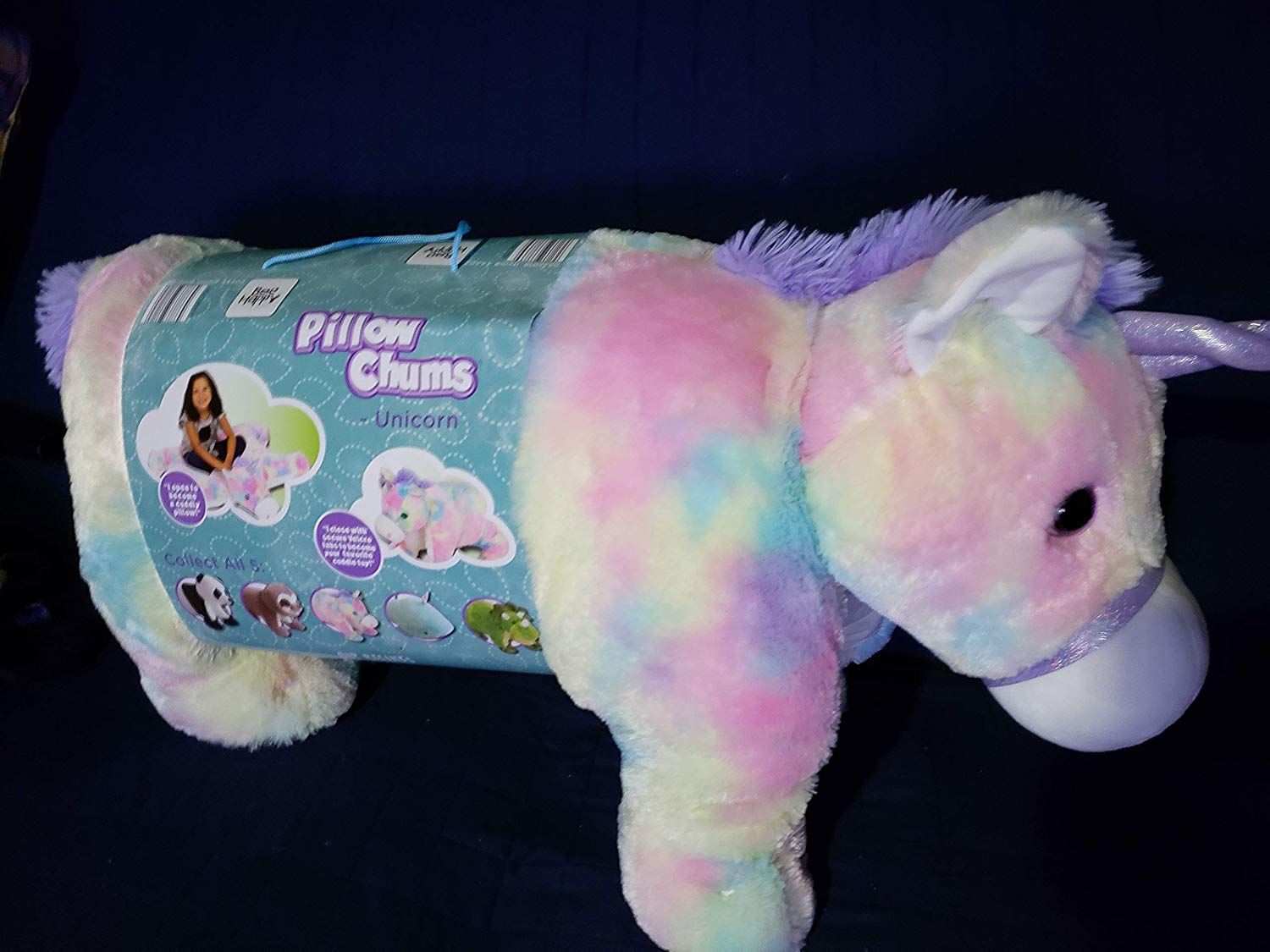 Kelly Toy 30" Bee Happy Collection, Pillow Chum Unicorn