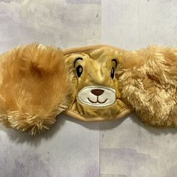 Teddy Bear Soft Face Mask Cover Plush Ear Protective Windproof Protection