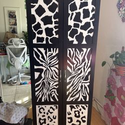 Hand painted, Animal Print Dresser