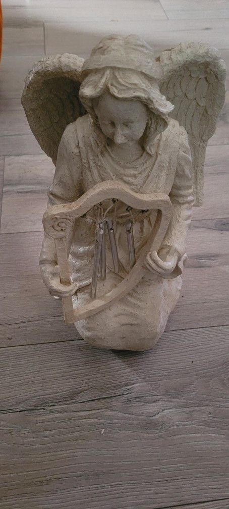 Angel Statue With Harp