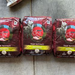 NEW! 3 bags of Purina ONE True Instinct Real Chicken and Duck Natural High Protein 27.5lb bags