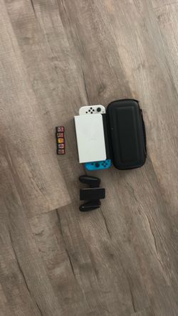 Nintendo Switch OLED with Case and Games Bundle