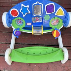 Little Tikes toddler activity desk & reversible drawing desk w/bench !