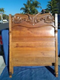 2 Antique Beds And Folding chair 
