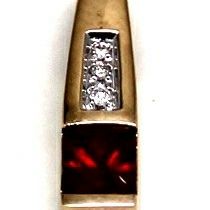 Ladies Garnet/Diamond Pendant