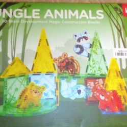 56pc Magnetic Tiles Jungle Animals