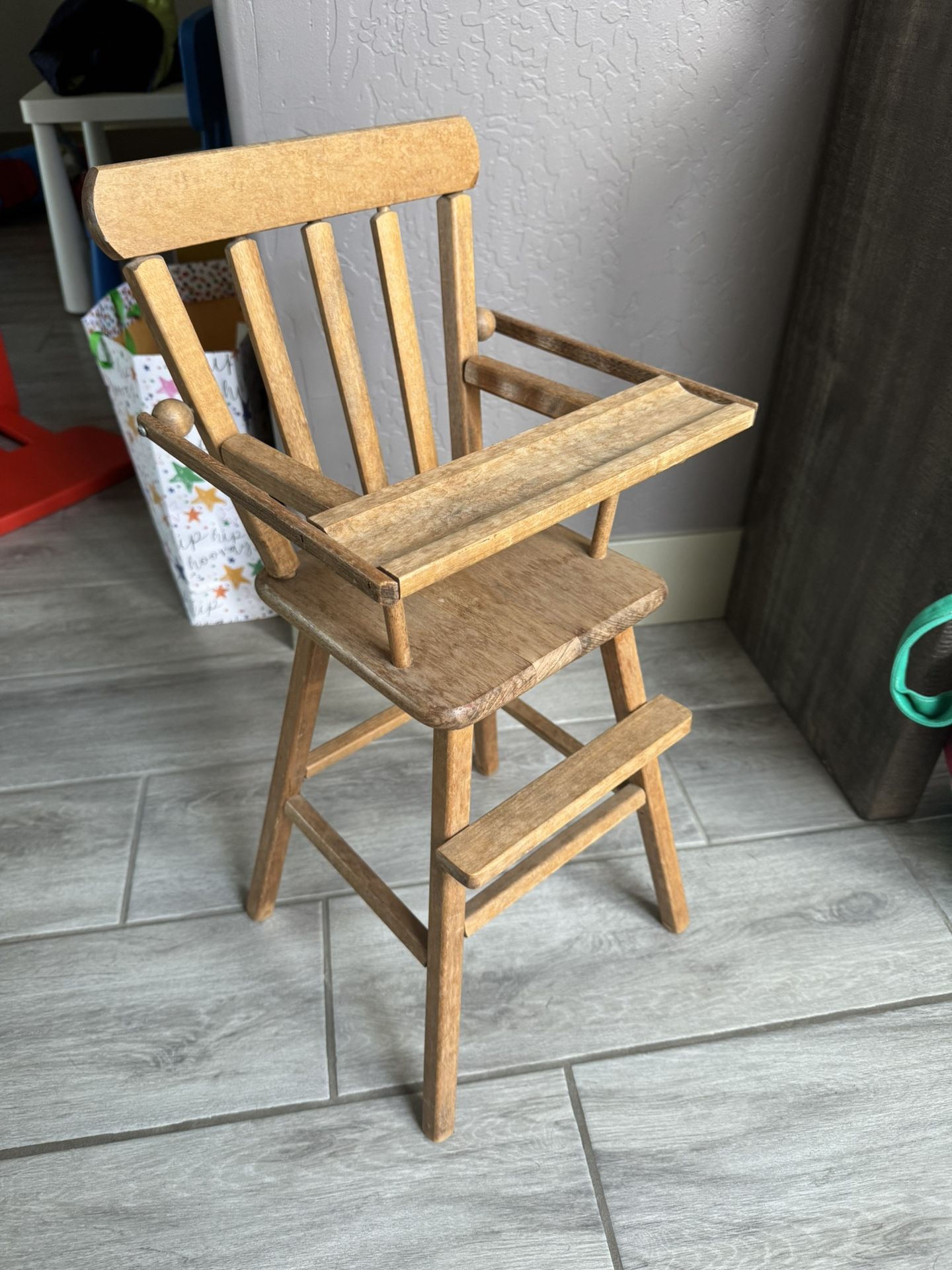 Antique Wooden High Chair $80
