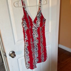 Red Hawaiian Mini Dress