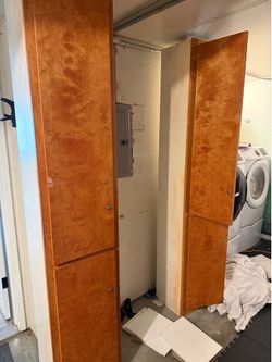Tall Storage Cabinets – Solid Wood (Set of 2) – $90 OBO