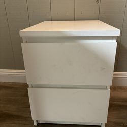 White IKEA drawer ( 2 drawers included ) measures 21” height x 19” length x 16” width  