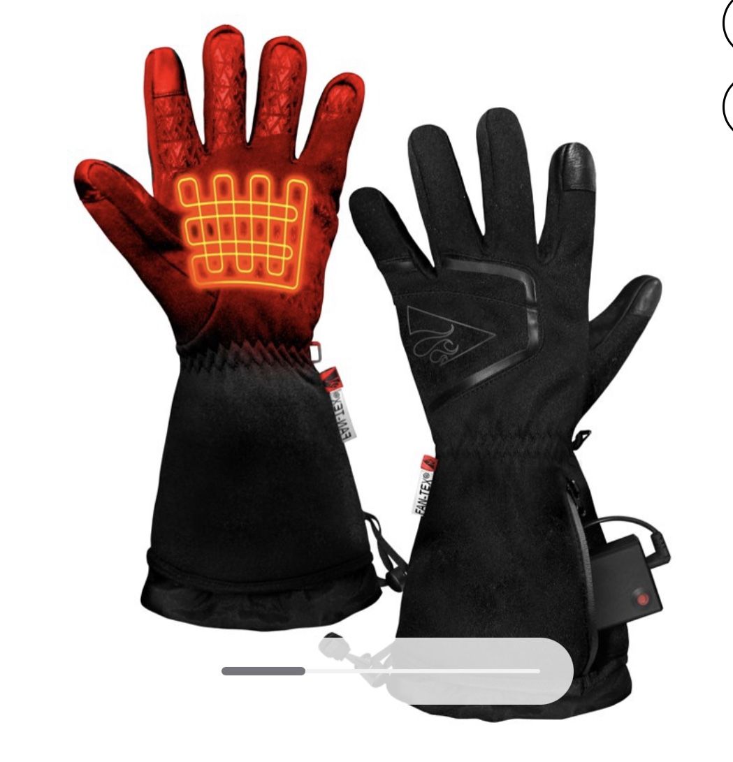 NEW ActionHeat Men's AA Battery Heated Featherweight Glove - Black - L/XL