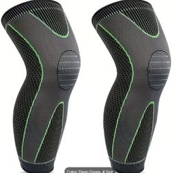 New ! 2 pcs Men's Size L Full-Length Compression Leggings