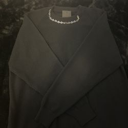 Women’s Givenchy Cashmere Crewneck Sweater With Chain (Women’s Large)