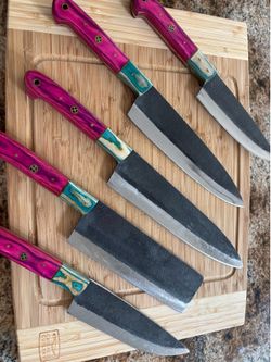 Hand Forged Kitchen Knife set (5)
