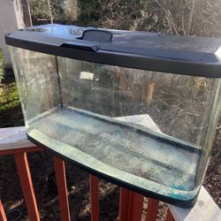 15 Gal Glass Bow Front Curved Aquarium 