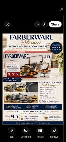 15 pc no stick cookware