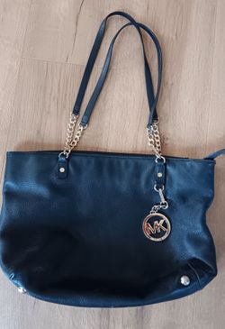 Michael Kors Black Leather Tote Bag