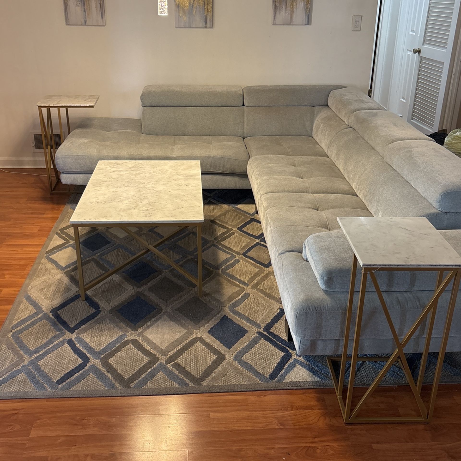 Grey Sectional Sofa With Storage