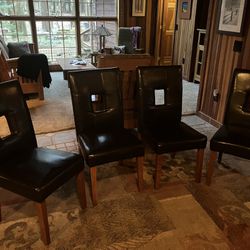 Set Of 4 Upholstered Dining Chairs