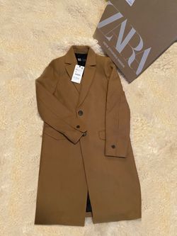 Zara Camel Wool Blend Coat