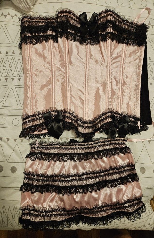Pink And Black Corset
