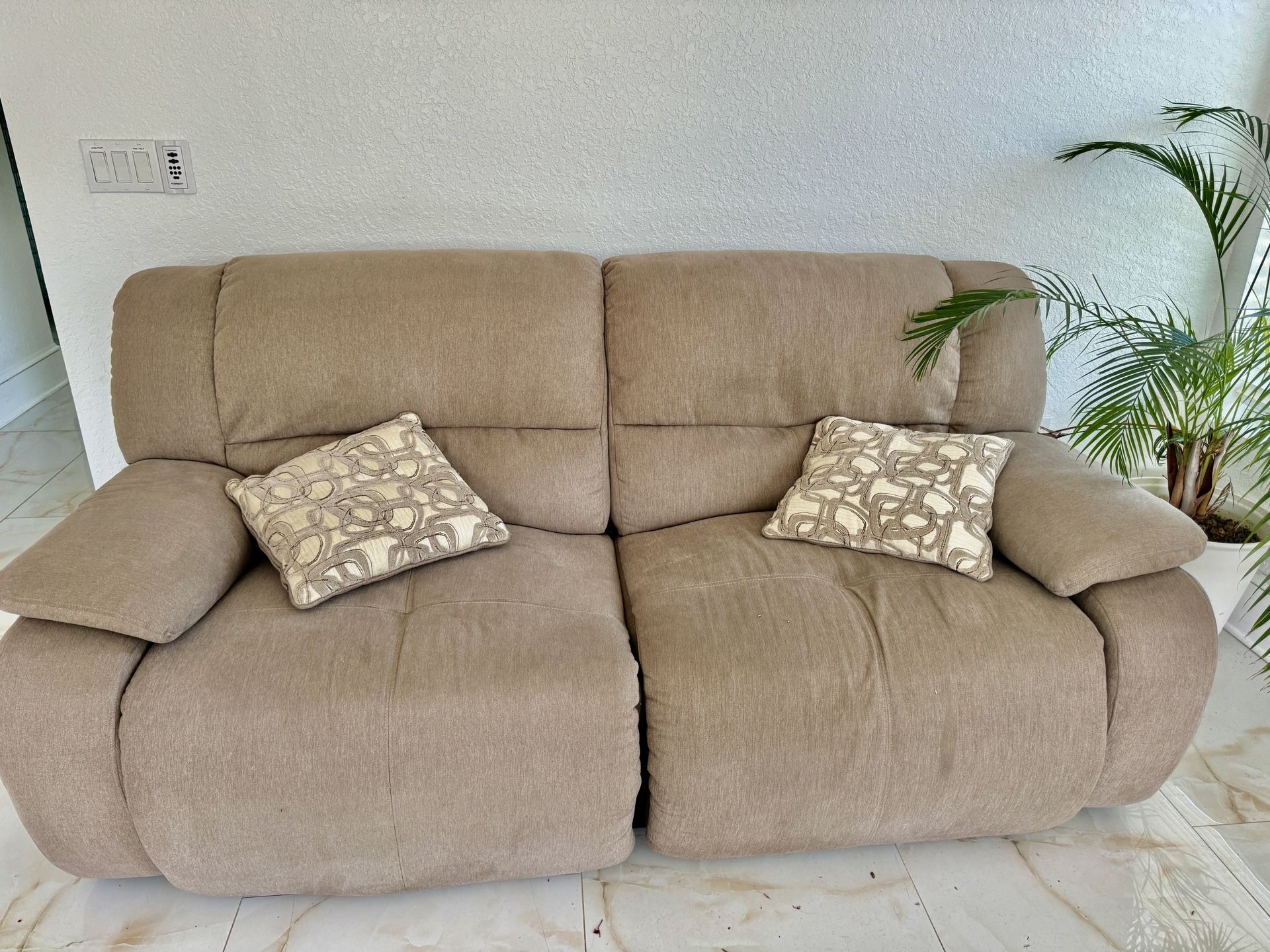 Recliner Sofa And Wall Art