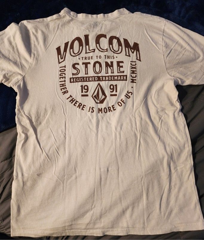 Volcom White Tee (Unisex S)