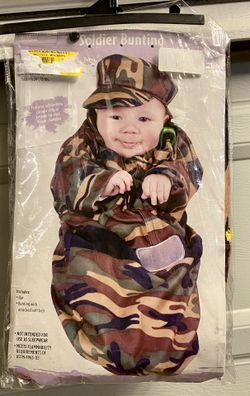 Newborn Infant Halloween Costume - U.S. Army Soldier Bunting - BRAND NEW