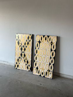 Abstract Canvas Painting Diptych Set of 2