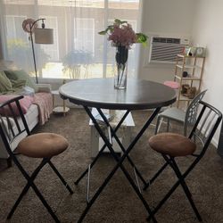 Foldable Barstools With Table 