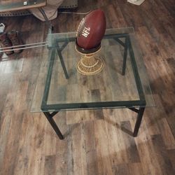 Metal Frame Glass Top Table