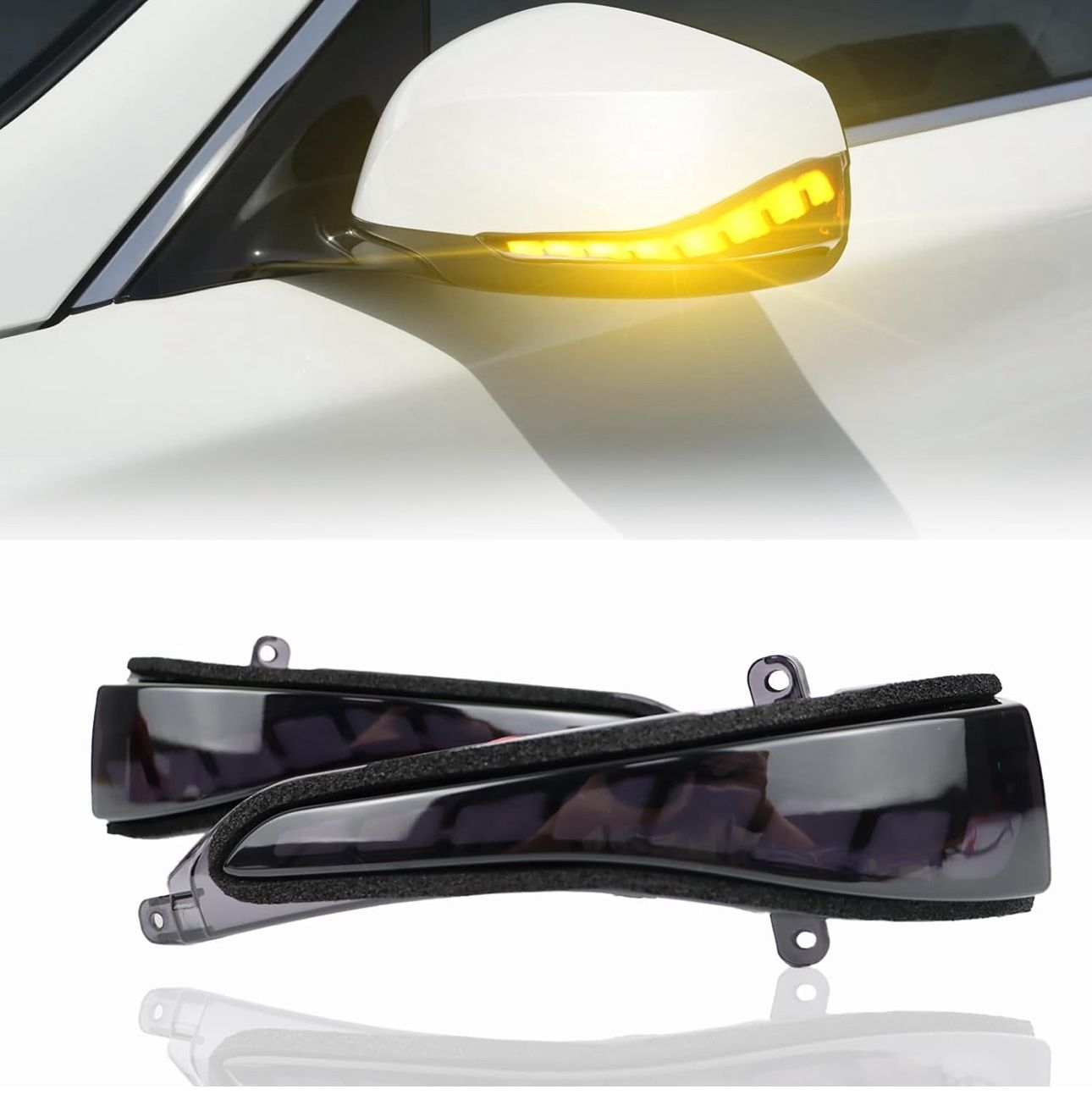 LED Side Mirror Marker Lights Turn Signal DRL Smoked Infiniti Q50 Q60 Q70 QX30